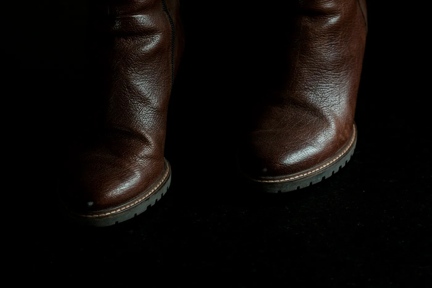 Knee-High Smooth Leather Boots Limited Edition