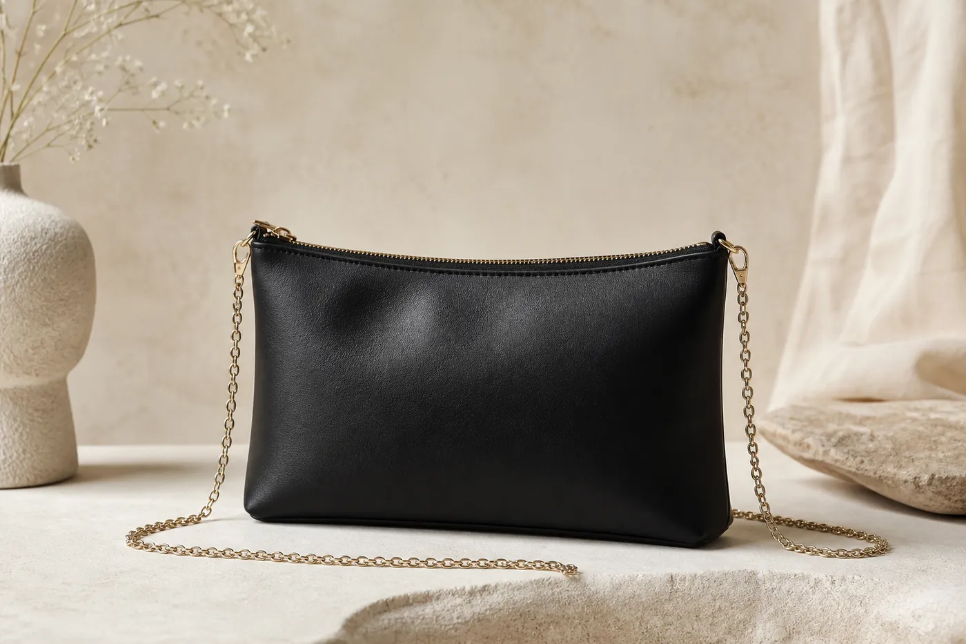 Chain-Strap Evening Clutch Signature